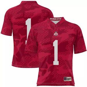 Men's Medium GameDay Greats #1 Scarlet Ohio State Buckeyes Camo Football Jersey